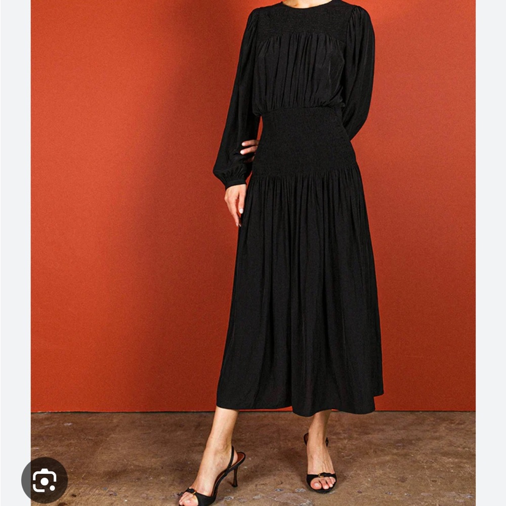 Black silky dress